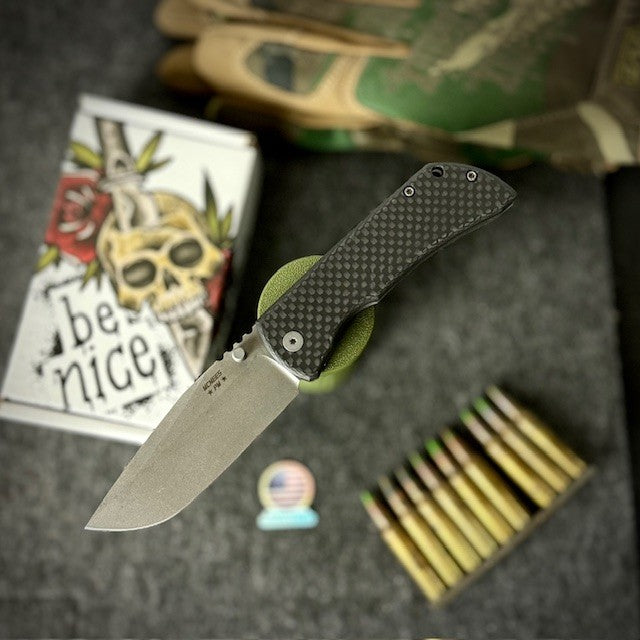 PM Mac 2 (GEN 2) - 3.5" Drop Point Blade with Carbon Fiber