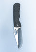 Dixon folding pocket knife with a dragon scale textured dark handle shown open against a plain white background